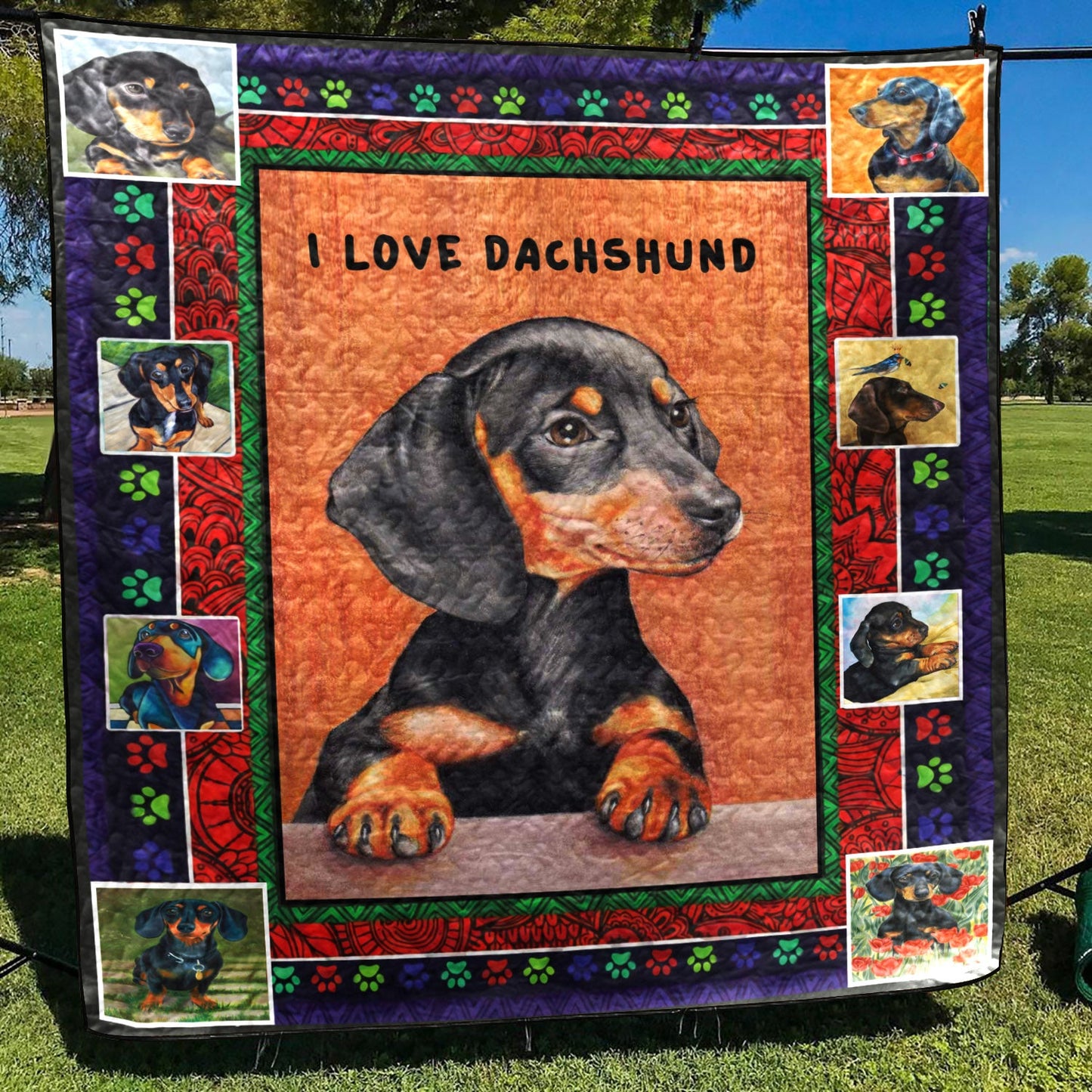 Dachshund CLA2910193Q Quilt Blanket