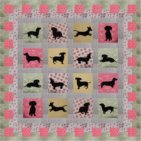 Dachshund CLA2910199Q Quilt Blanket