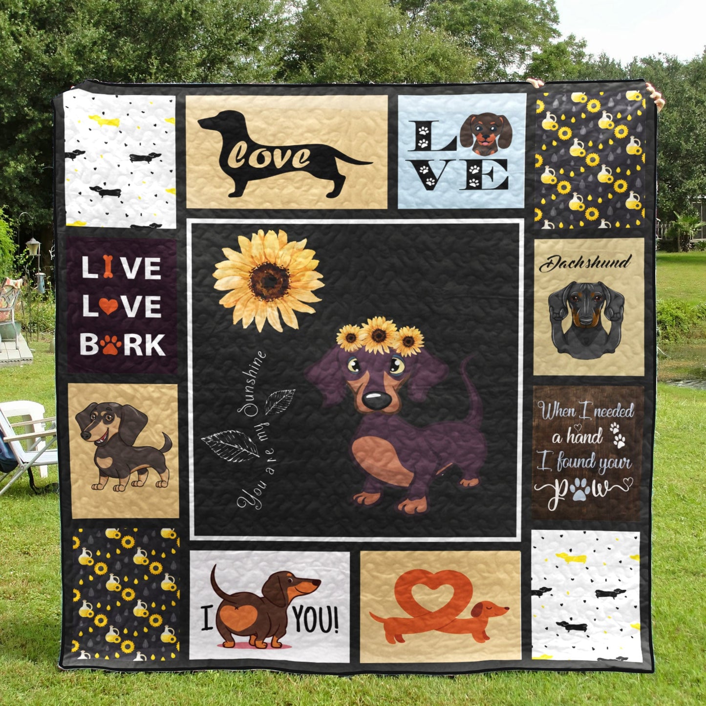 Dachshund CLH091039Q Quilt Blanket