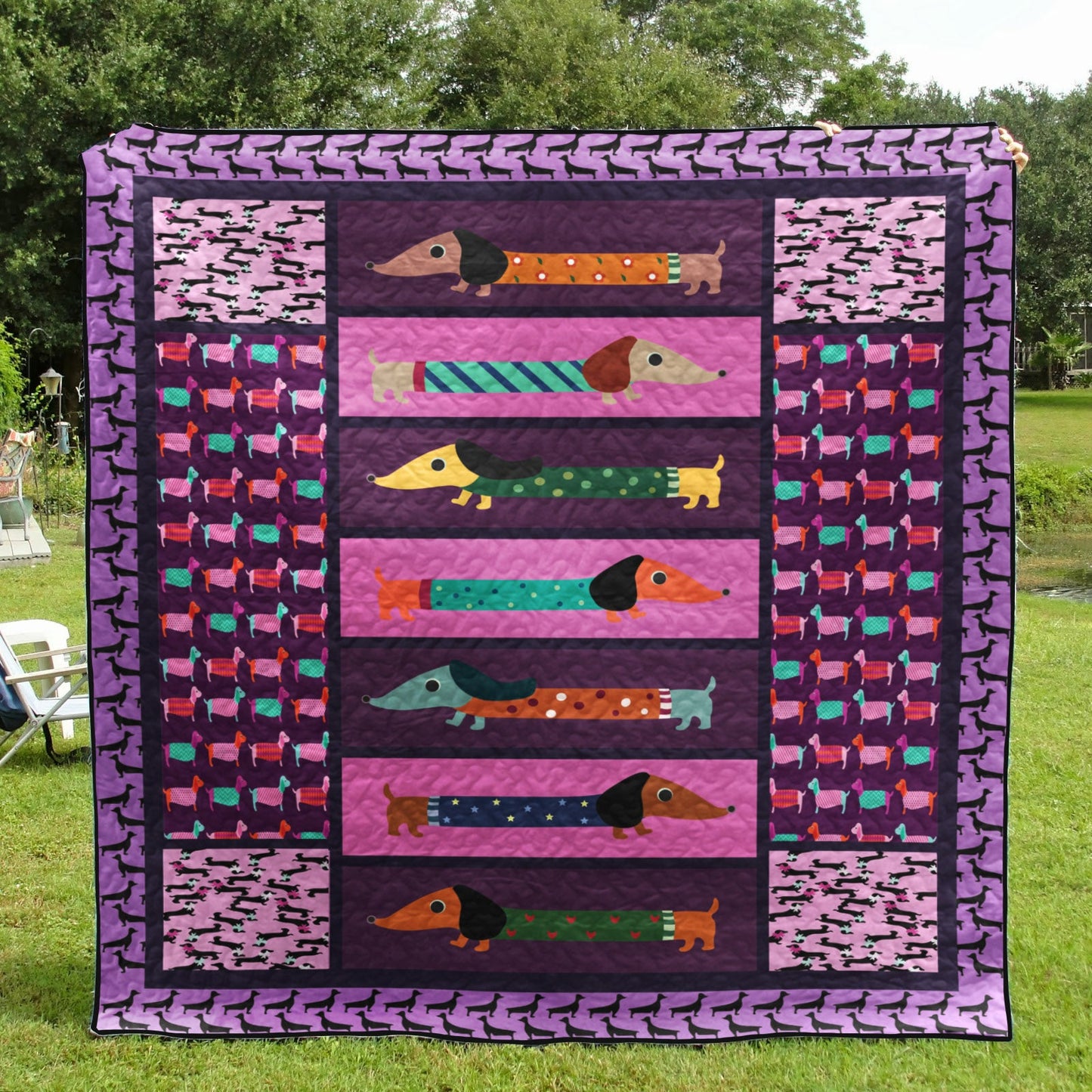 Dachshund CLM1511157 Quilt Blanket