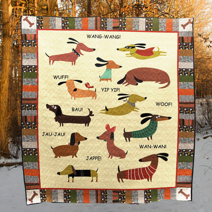 Dachshund CLP250624 Quilt Blanket