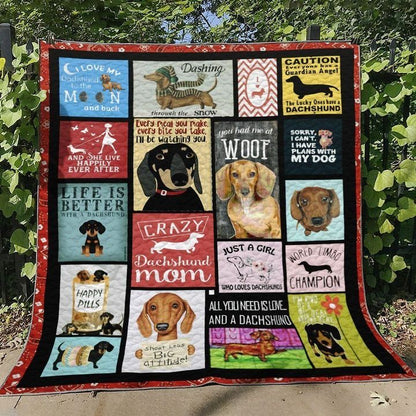 Dachshund D010747 Quilt Blanket