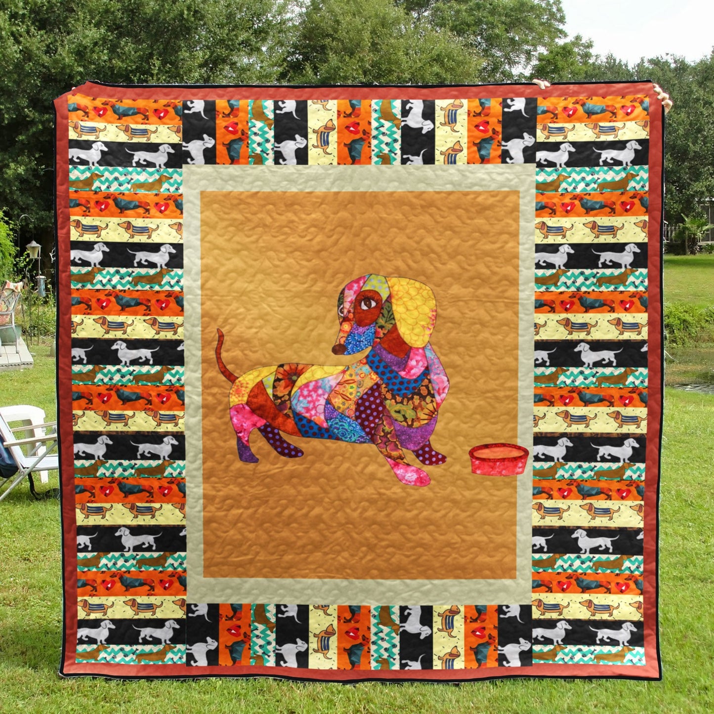 Dachshund Dog TD10110603 Quilt Blanket