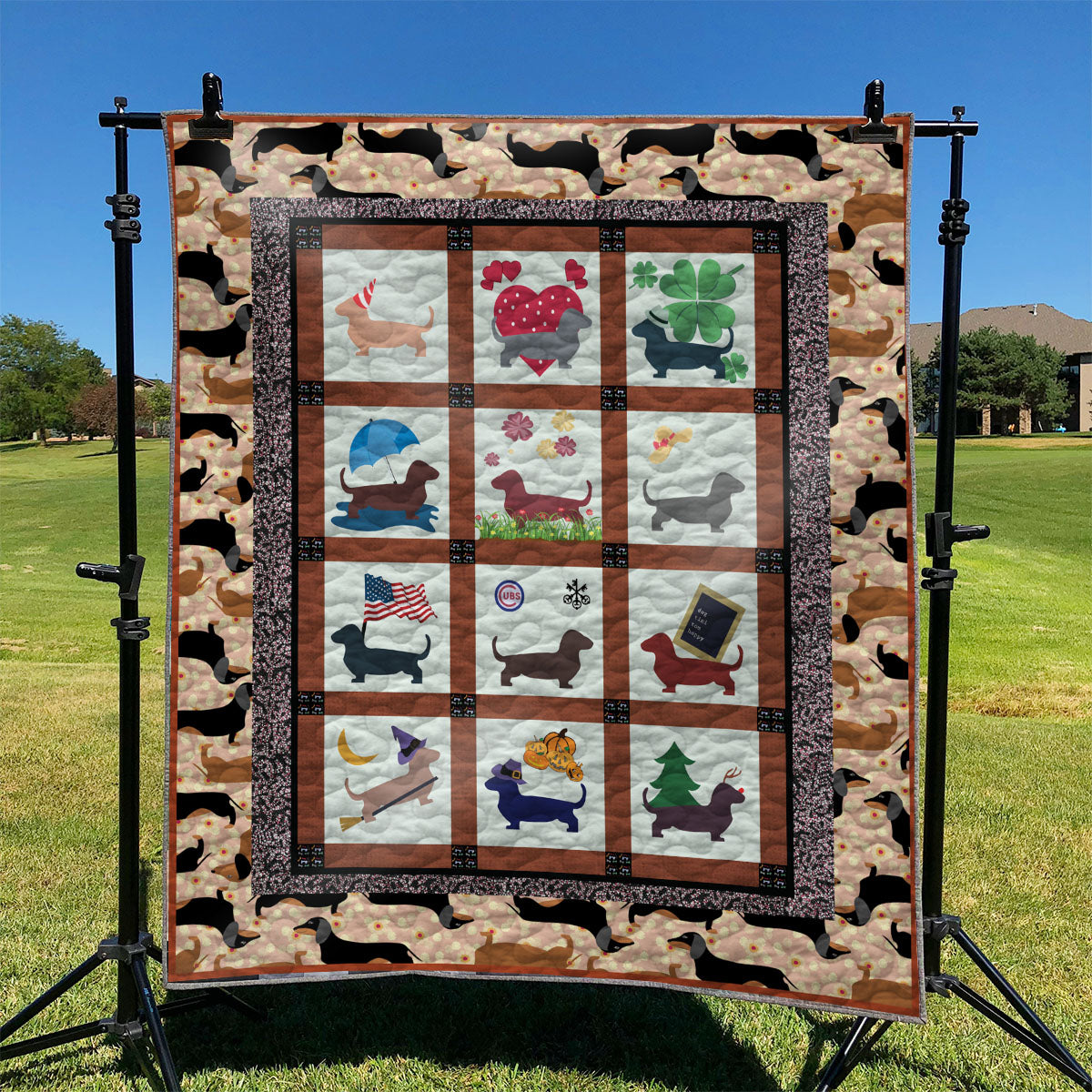 Dachshund Dog TD2709270 Art Quilt