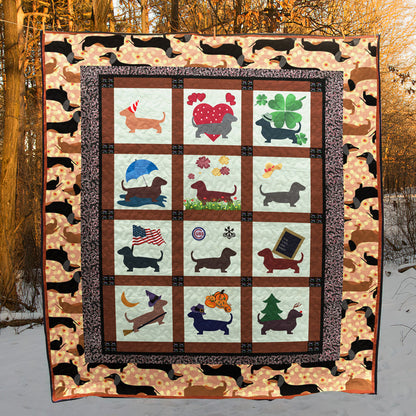 Dachshund Dog TD2709270 Art Quilt