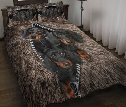 Dachshund Love Quilt Bedding Set HM100903M