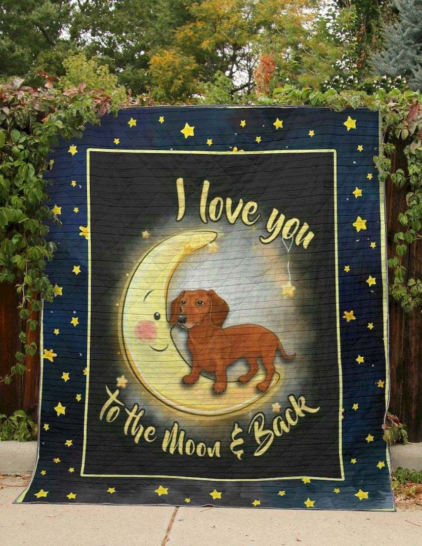 Dachshund Moon CLT190631 Quilt Blanket