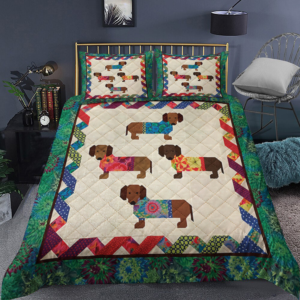 Dachshund Quilt Bedding Set MN0110006