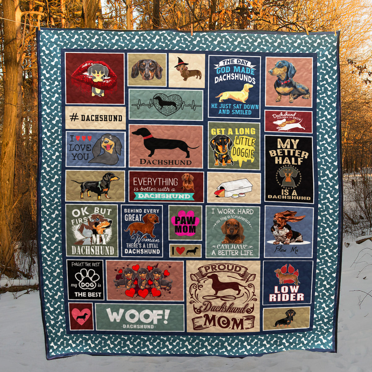 Dachshund TD2809330 Quilt Blanket