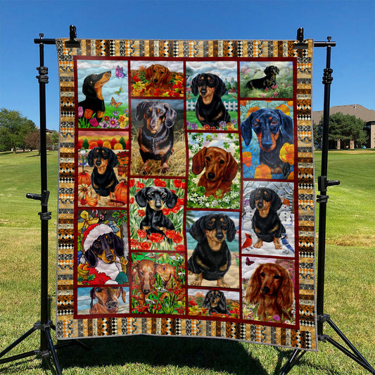 Dachshund YH2910617 Quilt Blanket