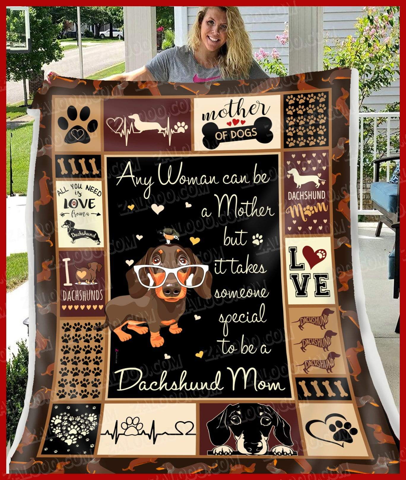 Dachshund CL05110155MDF Sherpa Fleece Blanket