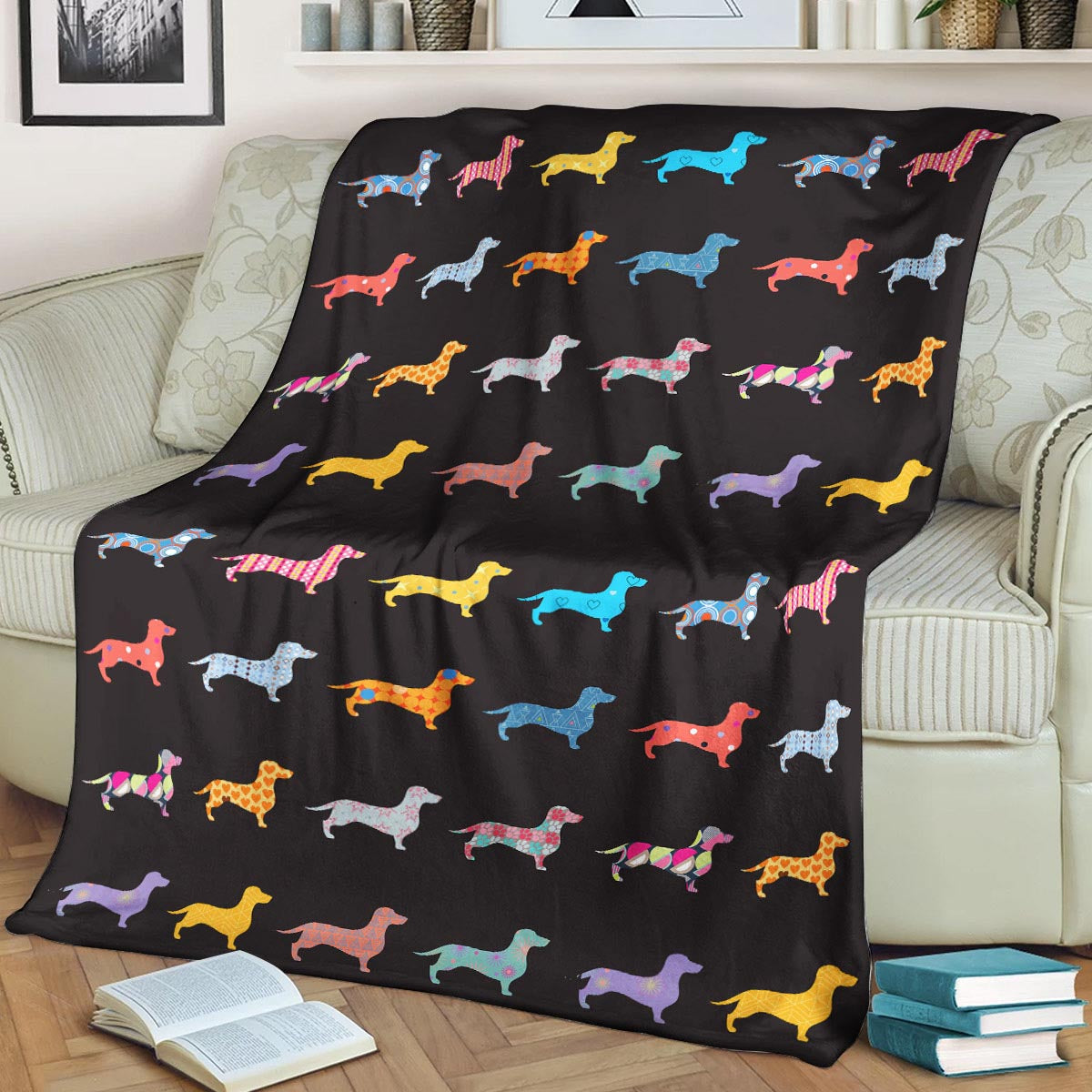 Dachshund CL140822MD Sherpa Fleece Blanket