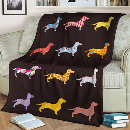 Dachshund CLA140813 Sherpa Fleece Blanket