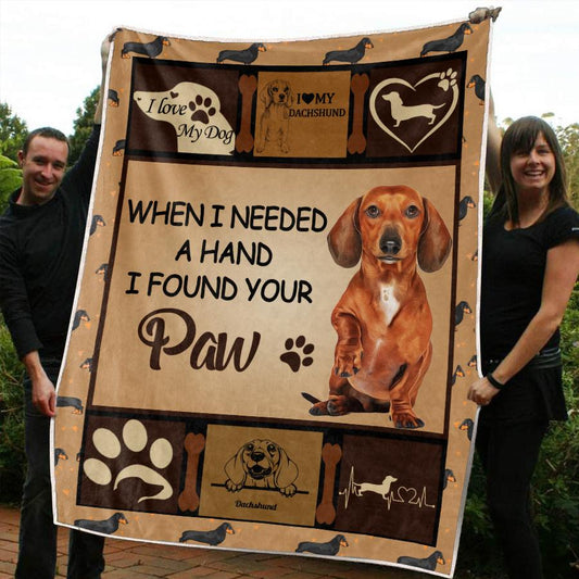 Dachshund CLM1710074S Sherpa Fleece Blanket