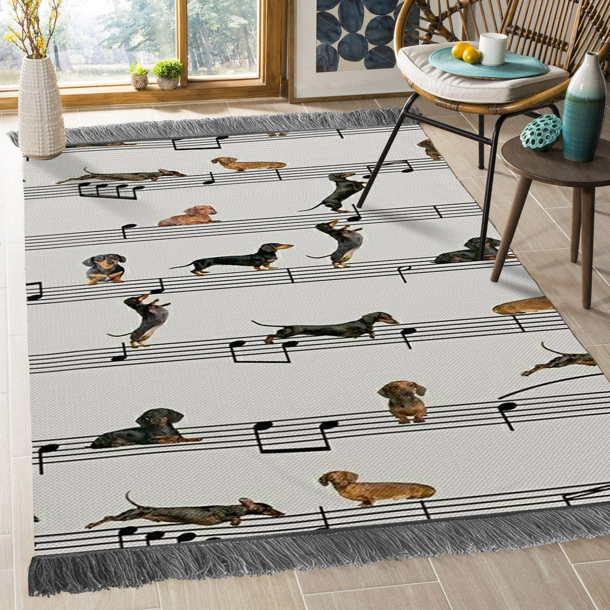 Dachshund HN1609057F Decorative Floor-cloth
