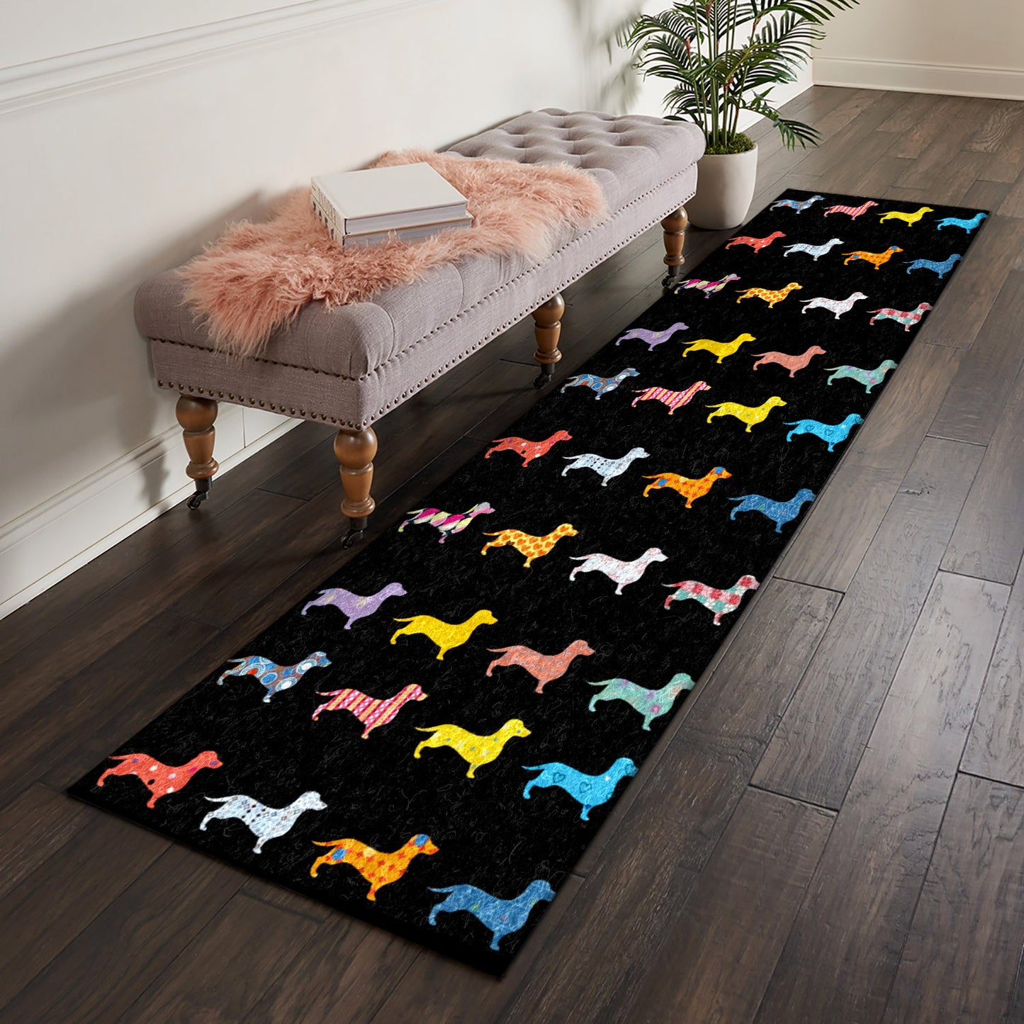 Dachshund HT1510008N Runner Rug