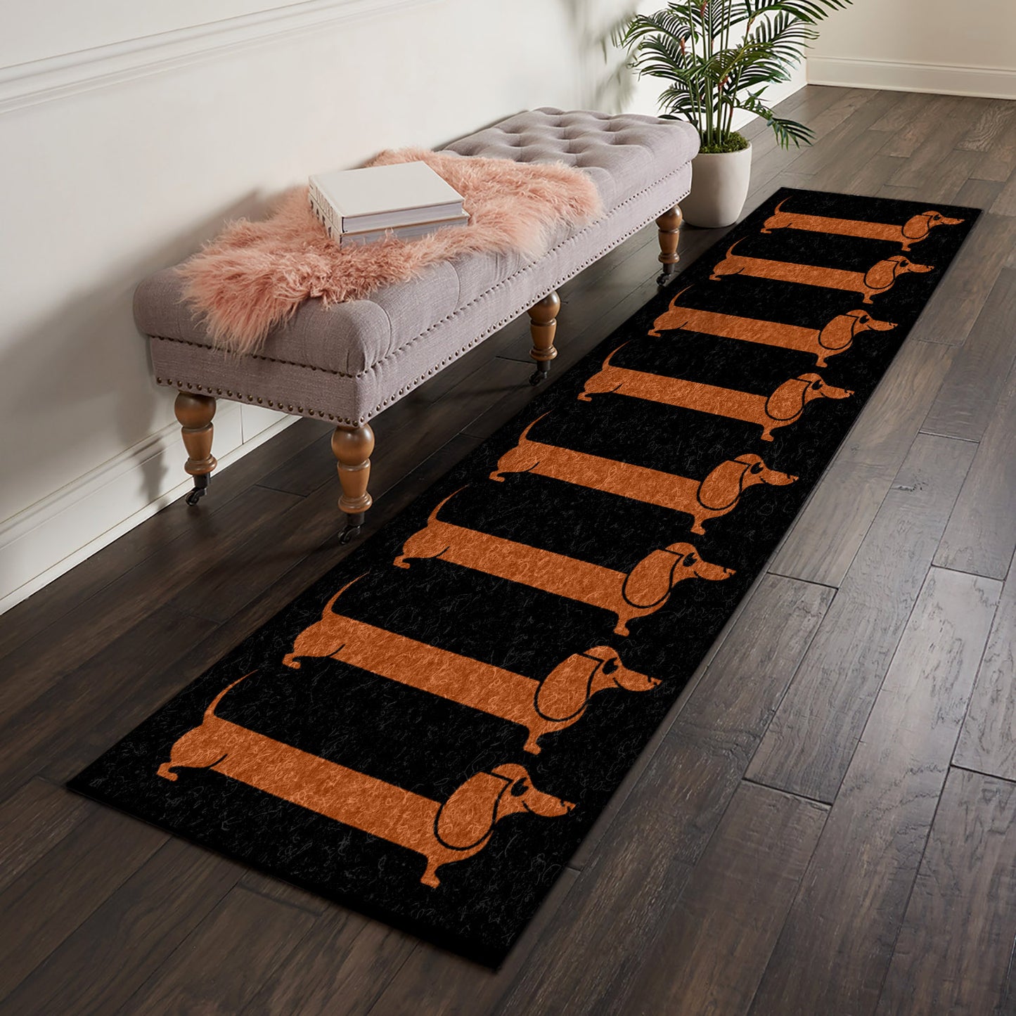 Dachshund HT1510010N Runner Rug