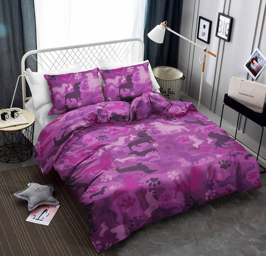 Dachshund Pink Camo Lovers of Dachshunds CLA19100316B Bedding Sets
