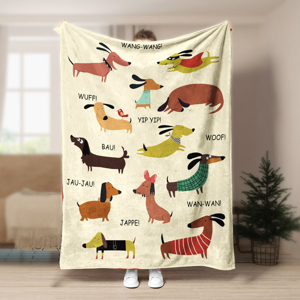 Dachshund TN030916TT Sherpa Fleece Blanket