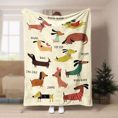 Dachshund TN030916TT Sherpa Fleece Blanket