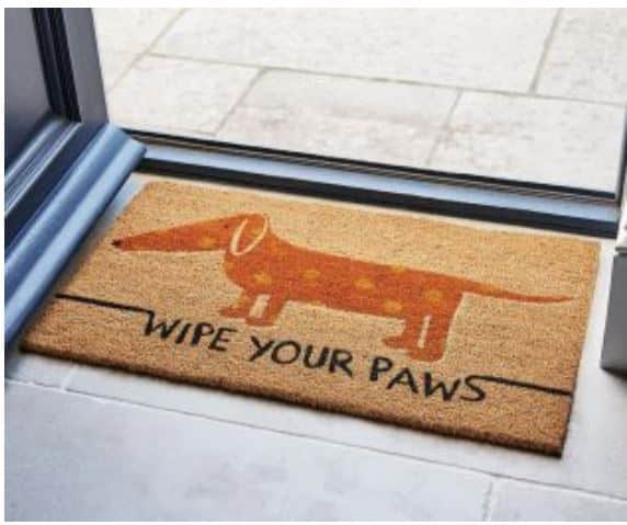 Dachshund Wipe Your Paw Here CLP0111074D Non-slip Door mats