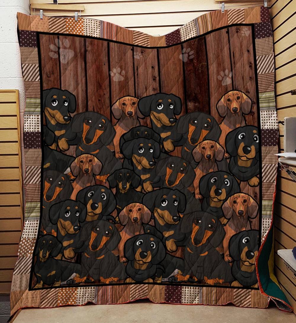 Dachshunds CLM1611292 Quilt Blanket