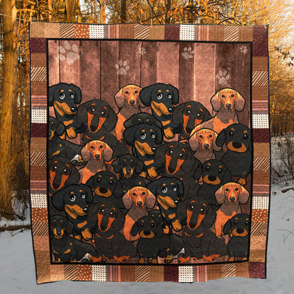 Dachshunds CLM1611292 Quilt Blanket