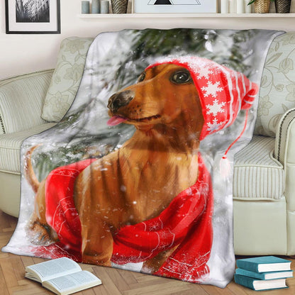 Dachshunds HN160958F Sherpa Fleece Blanket
