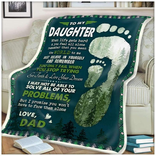 Dad To Daughter CLH0212030F Sherpa Fleece Blanket