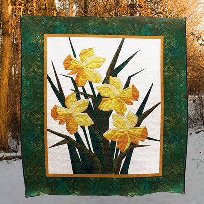 Daffodils CLP0611119Q Quilt Blanket