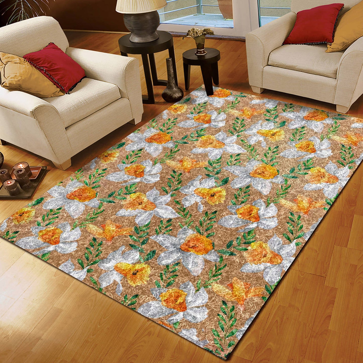 Daffodils Pattern Print Design CLA1910305R Rug