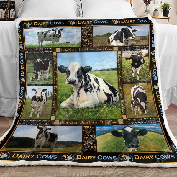 Dairy Cows CL15110075MDF Sherpa Fleece Blanket