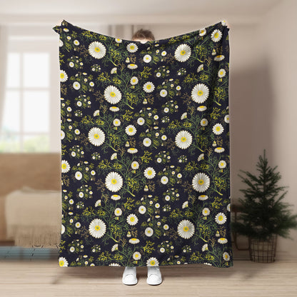 Daisy Pattern CLA15100759F Sherpa Fleece Blanket