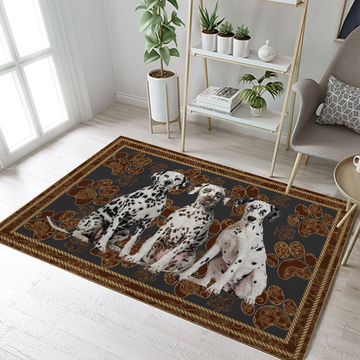 Dalmatian Floral Paw CL08100099MDR Rug