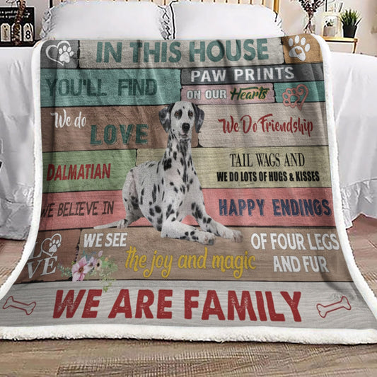Dalmatian HN210979F Sherpa Fleece Blanket