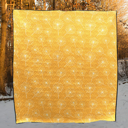 Dandelion Yellow CL12100218MDQ Quilt Blanket