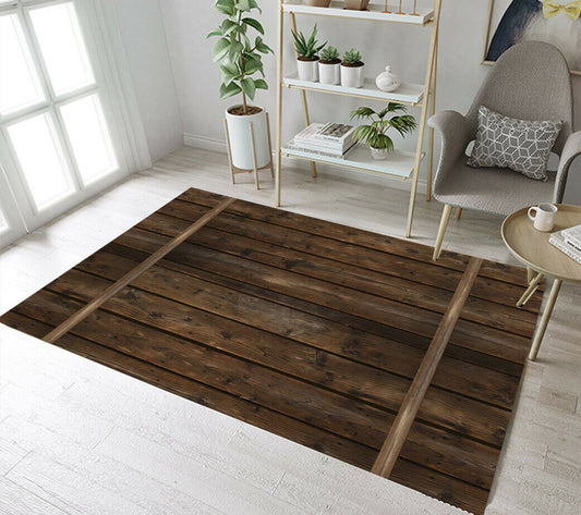 Dark Brown Vintage Wooden Board CLH2911218R Rug