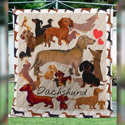 Dachshund CLA0912403Q Quilt Blanket