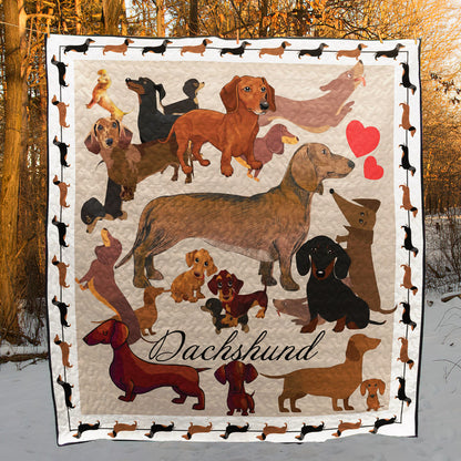 Dachshund CLA0912403Q Quilt Blanket