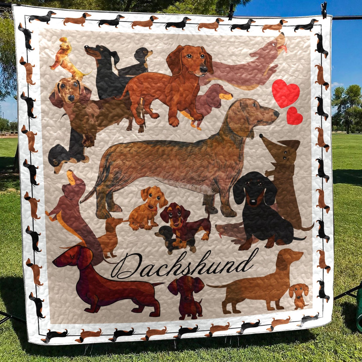 Dachshund CLA0912403Q Quilt Blanket