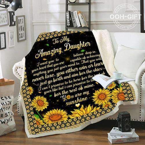 Daughter Amazing Daughter CLA01110019F Sherpa Fleece Blanket