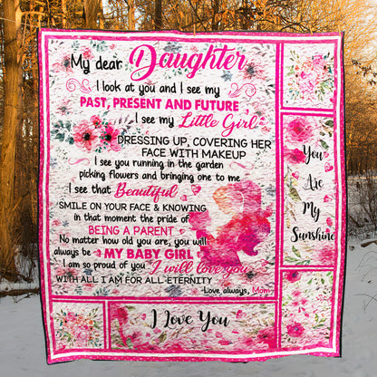 Daughter Love Always Mom CLA0211221Q Quilt Blanket