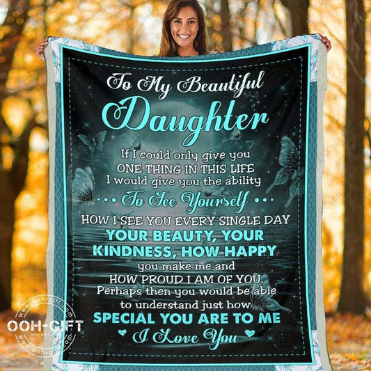 Daughter My Beautiful Daughter CLA01110328F Sherpa Fleece Blanket