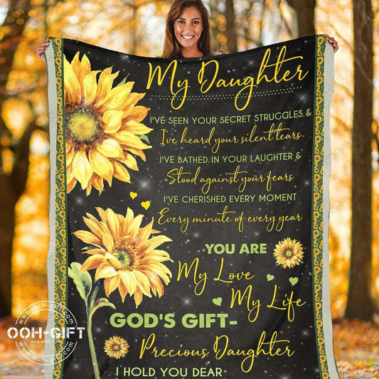 Daughter Precious Daughter CLA01110323F Sherpa Fleece Blanket