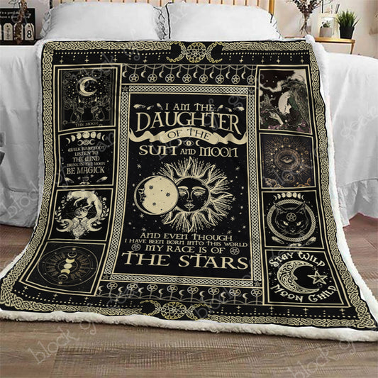 Daughter Of The Sun And Moon Wicca CL301016MDF Sherpa Fleece Blanket