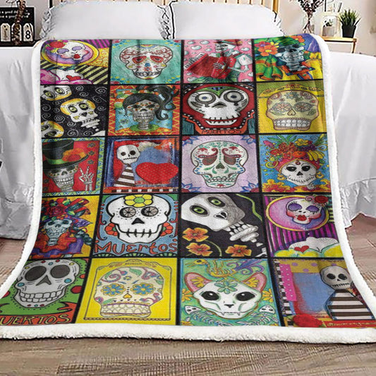 Day Of The Dead BL051078F Sherpa Fleece Blanket