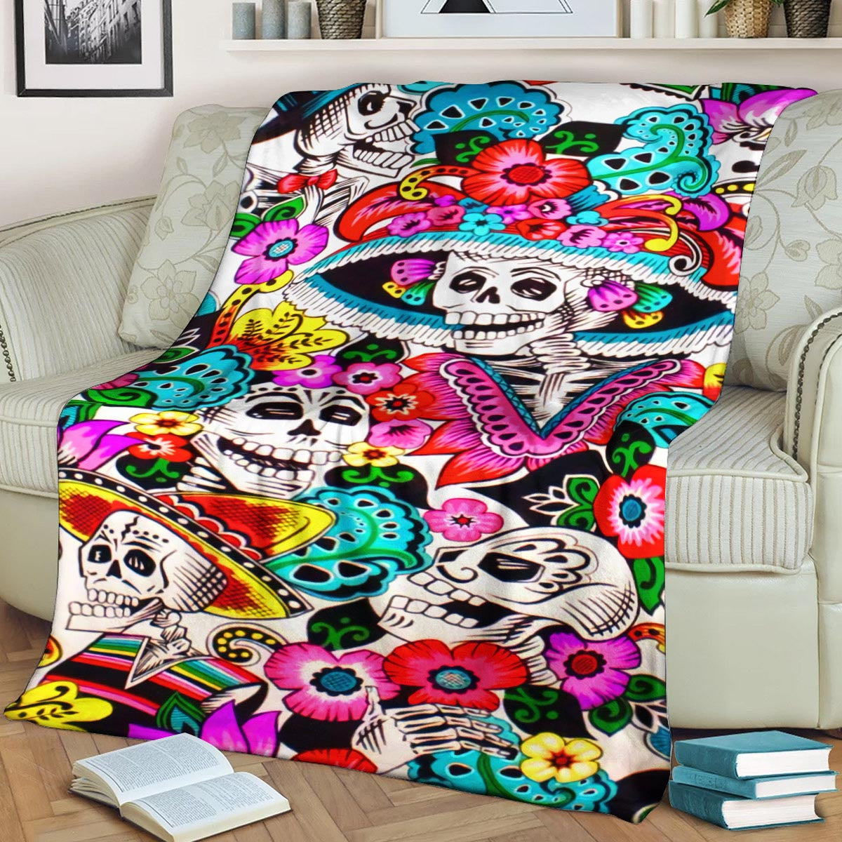 Day Of The Dead BL080950F Sherpa Fleece Blanket