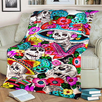 Day Of The Dead BL080950F Sherpa Fleece Blanket