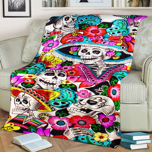 Day Of The Dead BL080950F Sherpa Fleece Blanket