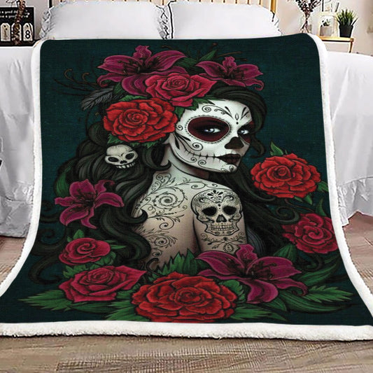 Day Of The Dead HM2409039TT Sherpa Fleece Blanket